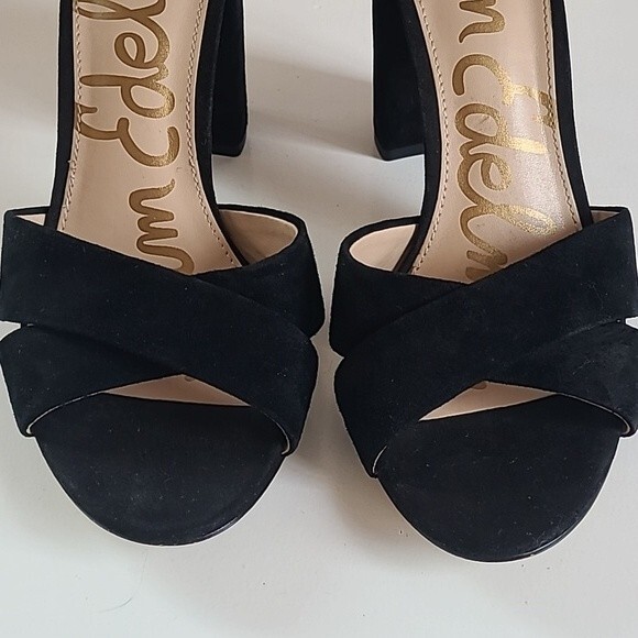 Sam Edelman Yancy Block-Heel Suede Sandals Size 9M - Picture 11 of 15